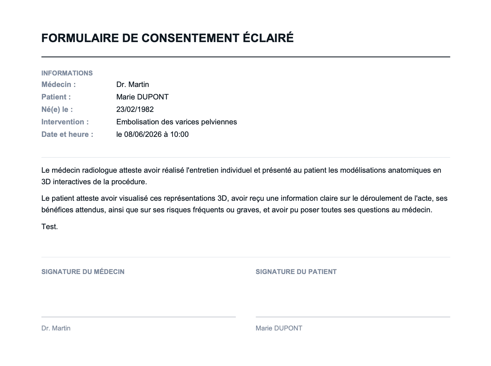 Imprimez et signez